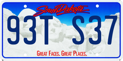 SD license plate 93TS37