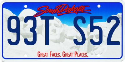 SD license plate 93TS52