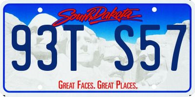 SD license plate 93TS57