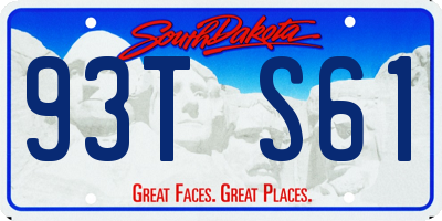 SD license plate 93TS61