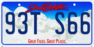 SD license plate 93TS66