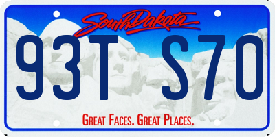 SD license plate 93TS70