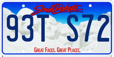 SD license plate 93TS72
