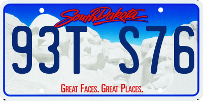 SD license plate 93TS76