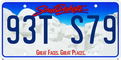SD license plate 93TS79