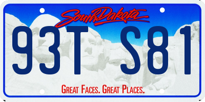 SD license plate 93TS81