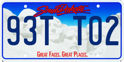SD license plate 93TT02