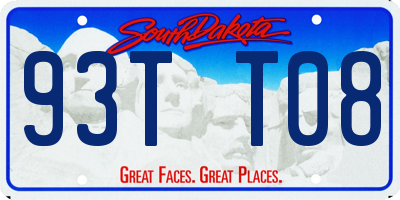 SD license plate 93TT08