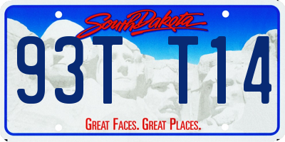 SD license plate 93TT14