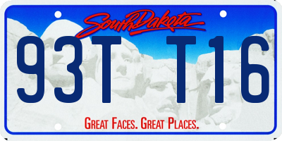 SD license plate 93TT16