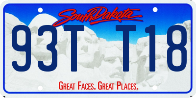 SD license plate 93TT18