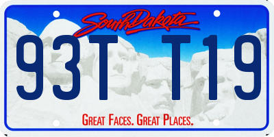 SD license plate 93TT19