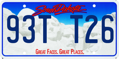 SD license plate 93TT26