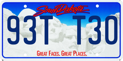 SD license plate 93TT30