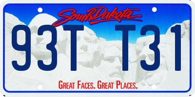SD license plate 93TT31