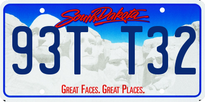 SD license plate 93TT32