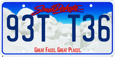 SD license plate 93TT36
