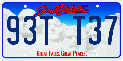 SD license plate 93TT37