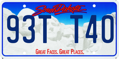 SD license plate 93TT40