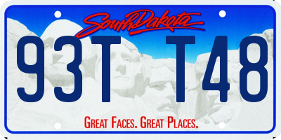 SD license plate 93TT48