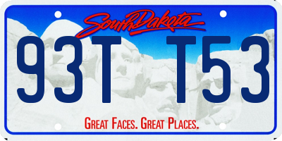 SD license plate 93TT53