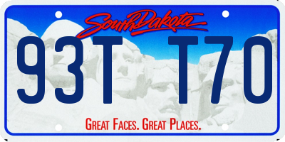 SD license plate 93TT70