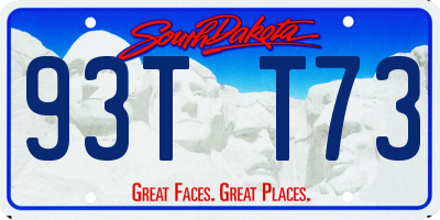 SD license plate 93TT73