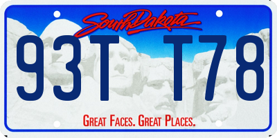 SD license plate 93TT78