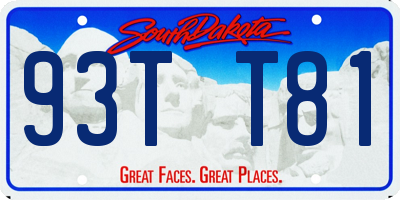 SD license plate 93TT81