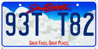 SD license plate 93TT82