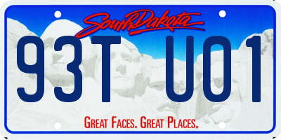SD license plate 93TU01