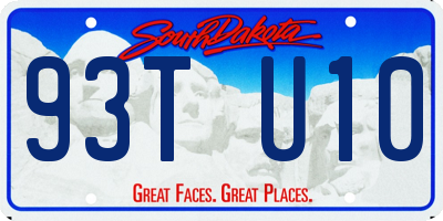 SD license plate 93TU10