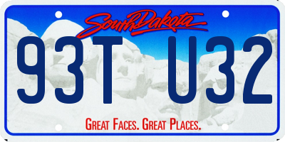 SD license plate 93TU32