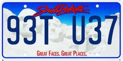 SD license plate 93TU37