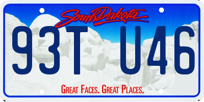 SD license plate 93TU46