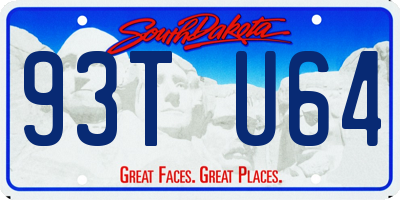 SD license plate 93TU64