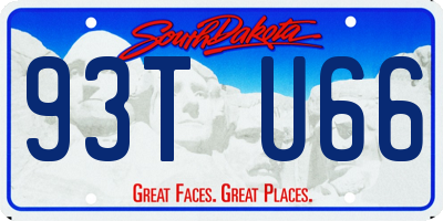 SD license plate 93TU66