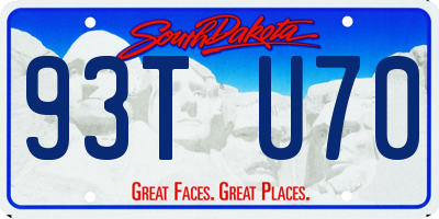 SD license plate 93TU70
