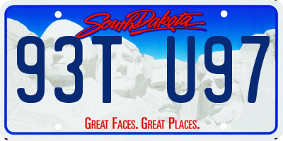 SD license plate 93TU97