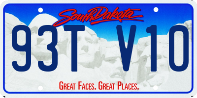 SD license plate 93TV10