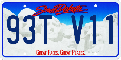 SD license plate 93TV11