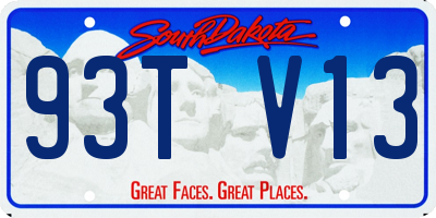 SD license plate 93TV13