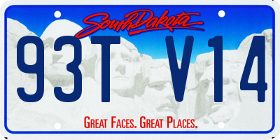 SD license plate 93TV14