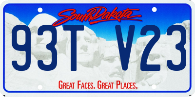 SD license plate 93TV23