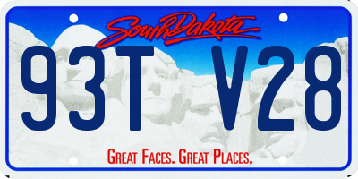 SD license plate 93TV28
