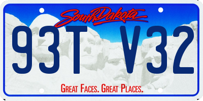 SD license plate 93TV32