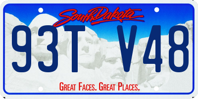 SD license plate 93TV48