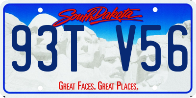 SD license plate 93TV56