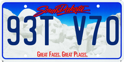 SD license plate 93TV70