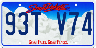 SD license plate 93TV74